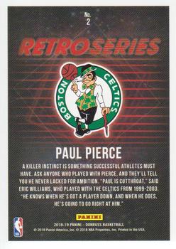 2018-19 Donruss - Retro Series Press Proof #2 Paul Pierce Back