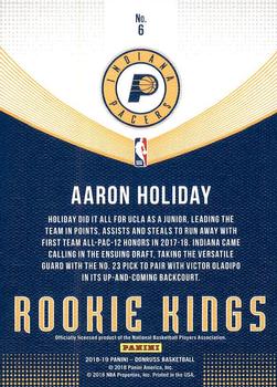 2018-19 Donruss - Rookie Kings #6 Aaron Holiday Back