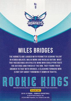 2018-19 Donruss - Rookie Kings Press Proof #8 Miles Bridges Back