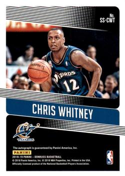 2018-19 Donruss - Significant Signatures #SS-CWT Chris Whitney Back