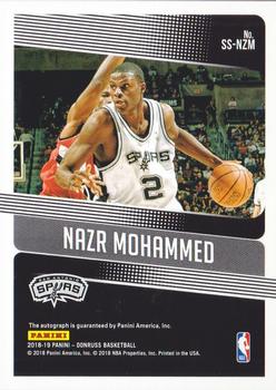 2018-19 Donruss - Significant Signatures #SS-NZM Nazr Mohammed Back