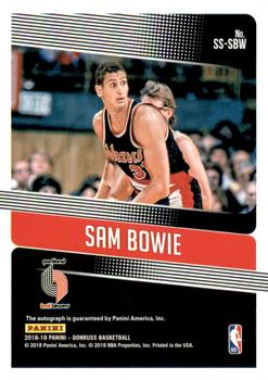 2018-19 Donruss - Significant Signatures #SS-SBW Sam Bowie Back