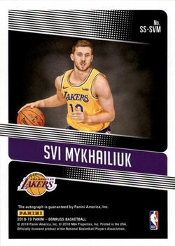 2018-19 Donruss - Significant Signatures #SS-SVM Svi Mykhailiuk Back