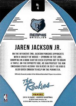 2018-19 Donruss - The Rookies #4 Jaren Jackson Jr. Back