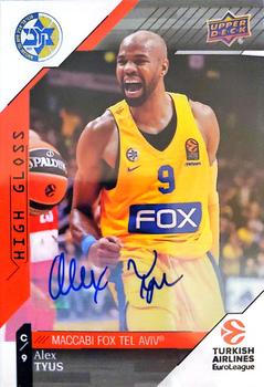 2017-18 Upper Deck EuroLeague - High Gloss Autographs #11 Alex Tyus Front