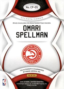 2018-19 Panini Certified - Certified Potential Autographs #CP-OS Omari Spellman Back