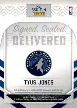 2018-19 Panini Certified - Signed Sealed Delivered #SSD-TJN Tyus Jones Back