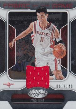 2018-19 Panini Certified - Fabric of the Game #FB-YMG Yao Ming Front