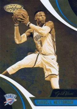 2018-19 Panini Certified - Gold Team #GT-8 Russell Westbrook Front