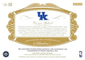 2018 Panini Flawless Collegiate - Flawless Rookie Patch Autographs Sapphire #140 Wenyen Gabriel Back