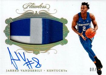 2018 Panini Flawless Collegiate - Flawless Rookie Patch Autographs Gold #136 Jarred Vanderbilt Front