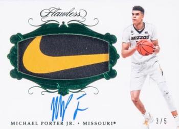 2018 Panini Flawless Collegiate - Flawless Rookie Patch Autographs Emerald #105 Michael Porter Jr. Front