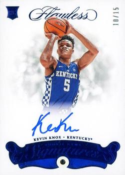 2018 Panini Flawless Collegiate - Flawless Rookie Gems Signatures Sapphire #111 Kevin Knox Front