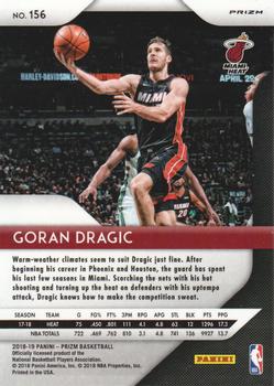 2018-19 Panini Prizm - Prizms Green #156 Goran Dragic Back