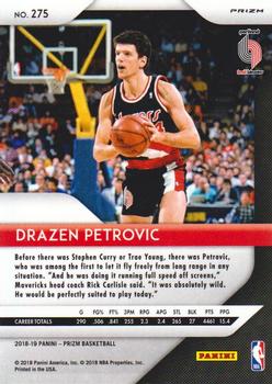 2018-19 Panini Prizm - Prizms Green #275 Drazen Petrovic Back