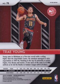 2018-19 Panini Prizm - Prizms Red Ice #78 Trae Young Back