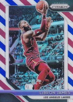 2018-19 Panini Prizm - Prizms Red White and Blue #6 LeBron James Front