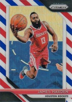 2018-19 Panini Prizm - Prizms Red White and Blue #34 James Harden Front