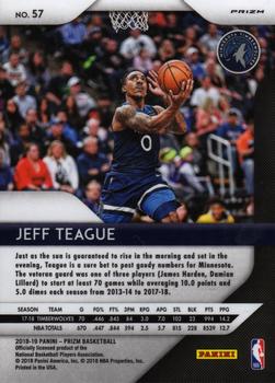 2018-19 Panini Prizm - Prizms Red White and Blue #57 Jeff Teague Back