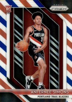 2018-19 Panini Prizm - Prizms Red White and Blue #61 Anfernee Simons Front