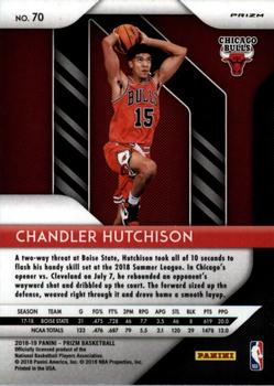 2018-19 Panini Prizm - Prizms Red White and Blue #70 Chandler Hutchison Back