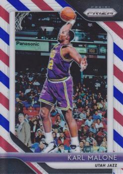 2018-19 Panini Prizm - Prizms Red White and Blue #75 Karl Malone Front