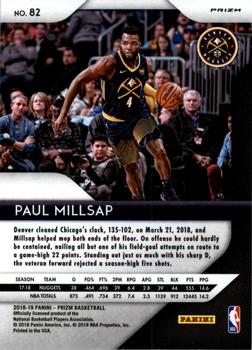 2018-19 Panini Prizm - Prizms Red White and Blue #82 Paul Millsap Back