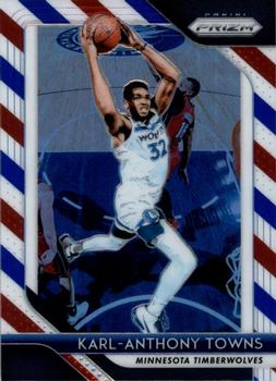 2018-19 Panini Prizm - Prizms Red White and Blue #107 Karl-Anthony Towns Front