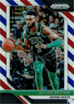 2018-19 Panini Prizm - Prizms Red White and Blue #108 Jaylen Brown Front