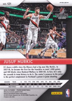 2018-19 Panini Prizm - Prizms Red White and Blue #121 Jusuf Nurkic Back