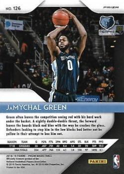 2018-19 Panini Prizm - Prizms Red White and Blue #126 JaMychal Green Back