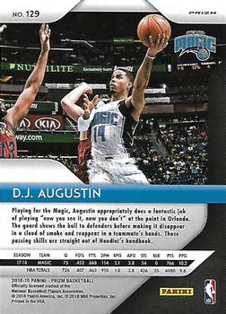 2018-19 Panini Prizm - Prizms Red White and Blue #129 D.J. Augustin Back