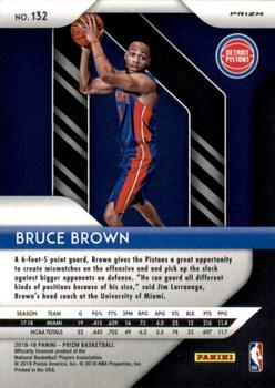 2018-19 Panini Prizm - Prizms Red White and Blue #132 Bruce Brown Back