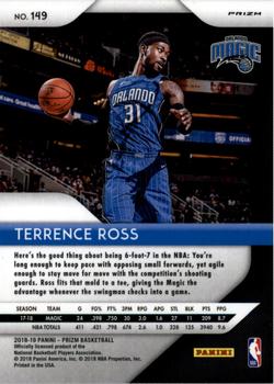 2018-19 Panini Prizm - Prizms Red White and Blue #149 Terrence Ross Back