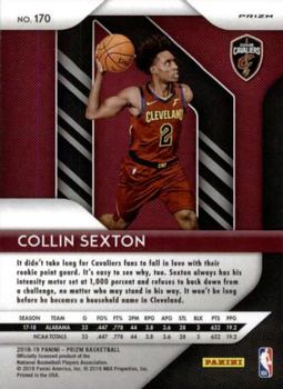 2018-19 Panini Prizm - Prizms Red White and Blue #170 Collin Sexton Back