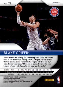 2018-19 Panini Prizm - Prizms Red White and Blue #172 Blake Griffin Back