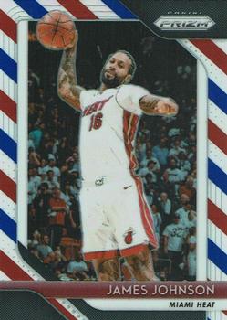 2018-19 Panini Prizm - Prizms Red White and Blue #186 James Johnson Front