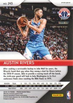 2018-19 Panini Prizm - Prizms Red White and Blue #243 Austin Rivers Back