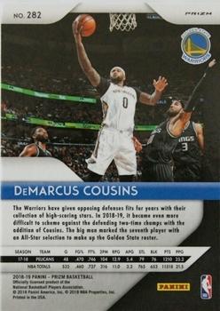 2018-19 Panini Prizm - Prizms Red White and Blue #282 DeMarcus Cousins Back