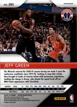 2018-19 Panini Prizm - Prizms Red White and Blue #283 Jeff Green Back