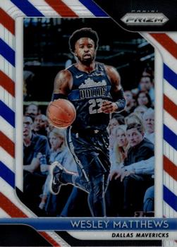 2018-19 Panini Prizm - Prizms Red White and Blue #290 Wesley Matthews Front