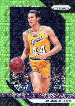2018-19 Panini Prizm - Prizms Fast Break Neon Green #145 Jerry West Front
