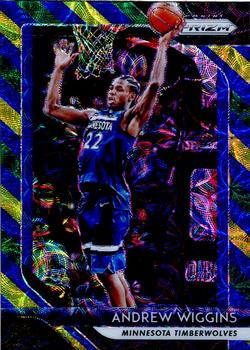 2018-19 Panini Prizm - Prizms Choice Blue Yellow and Green #87 Andrew Wiggins Front