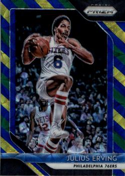 2018-19 Panini Prizm - Prizms Choice Blue Yellow and Green #95 Julius Erving Front