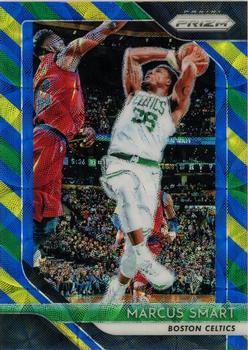 2018-19 Panini Prizm - Prizms Choice Blue Yellow and Green #178 Marcus Smart Front