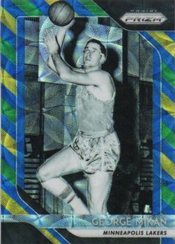 2018-19 Panini Prizm - Prizms Choice Blue Yellow and Green #285 George Mikan Front