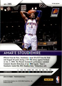 2018-19 Panini Prizm - Prizms Choice Blue Yellow and Green #295 Amar'e Stoudemire Back