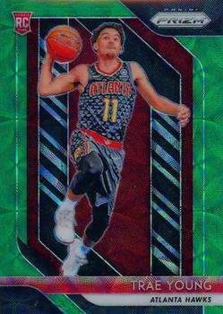 2018-19 Panini Prizm - Prizms Choice Green #78 Trae Young Front