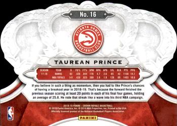 2018-19 Panini Crown Royale #16 Taurean Prince Back