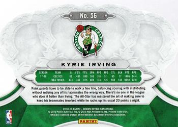 2018-19 Panini Crown Royale #56 Kyrie Irving Back